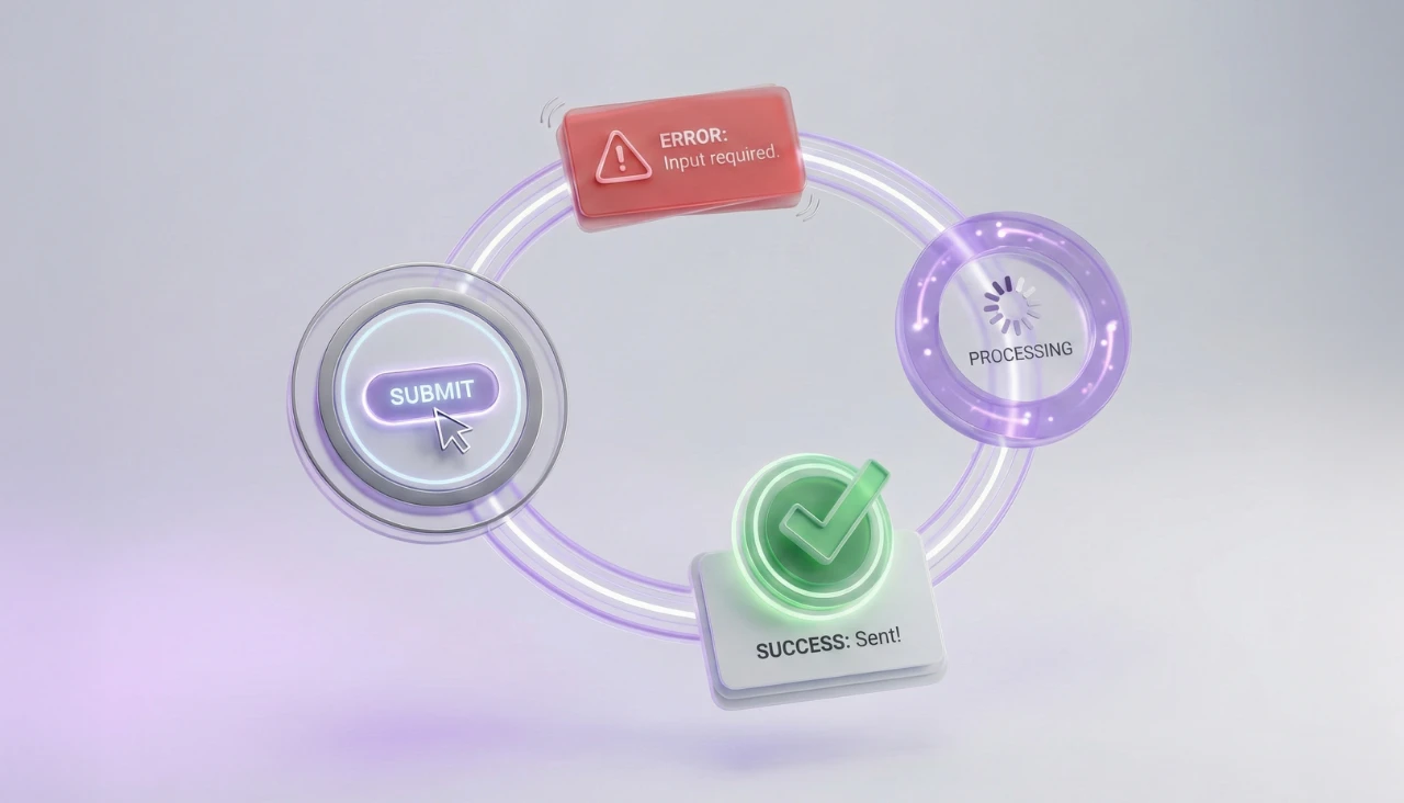 在使用者體驗設計中，給予使用者明確的互動回饋至關重要，清楚的視覺提示能有效提升使用者的安心感與對網站的信任度。