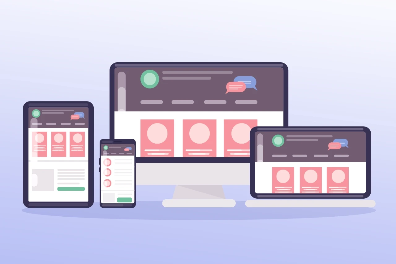 展示同一個網站在電腦版與手機版上的RWD響應式設計效果